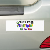 Autisme anders niet minder bumpersticker (Op auto)
