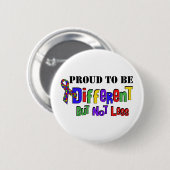 Autisme anders niet minder ronde button 5,7 cm (Voorkant /achterkant)