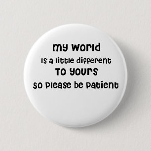 Autisme, aspergers, speciale aandacht ronde button 5,7 cm