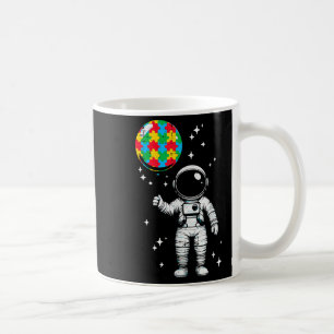Autisme astronaut puzzel ballon cute asd bewustzij koffiemok