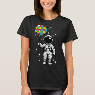 Autisme astronaut puzzel ballon cute asd bewustzij t-shirt