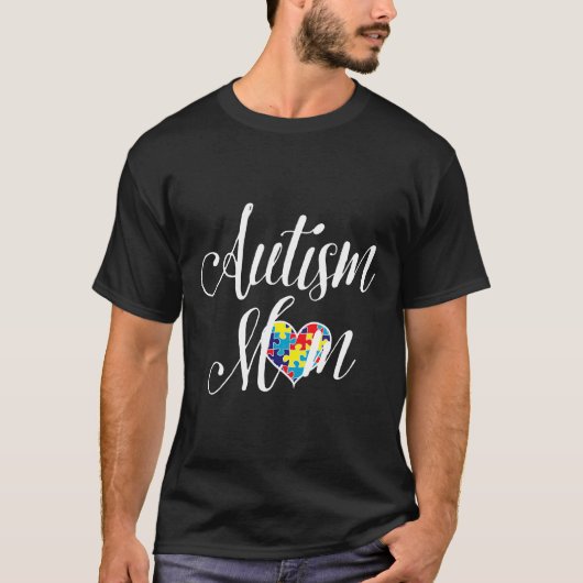 Autisme-Autisme Moeder Puzzel Hart T-shirt (Voorkant)