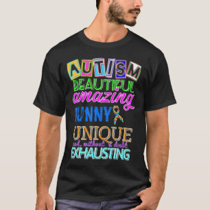 Autisme-Autisme Mooie Geweldige Grappige Unieke Au T-shirt