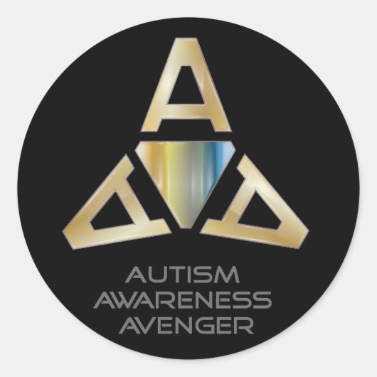 Autisme Avenger Logo Stickers (Voorkant)