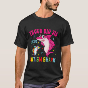 Autisme Awarenes Puzzel Shark Big Sister Proud Aut T-shirt