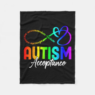 Autisme Awareness Acceptatie Shirt Infinity Symboo Fleece Deken