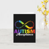 Autisme Awareness Acceptatie Shirt Infinity Symboo Kaart (Gele Bloem)