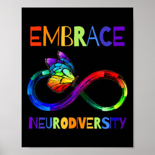 Autisme Awareness Acceptatie Shirt Infinity Symboo Poster