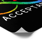 Autisme Awareness Acceptatie Shirt Infinity Symboo Poster (Hoek)
