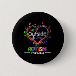 Autisme Awareness April for Women Plus Size Ronde Button 5,7 Cm