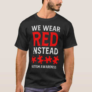 Autisme Awareness April We Draag Red in plaats van T-shirt