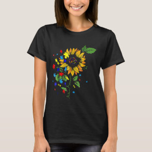 Autisme Awareness Autism Sunflower  T-shirt