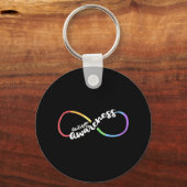 Autisme Awareness Autistic Acceptation Rainbow Inf Sleutelhanger (Voorkant)