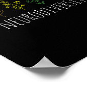 Autisme Awareness Autistic Pride Rainbow Neurodive Poster (Hoek)