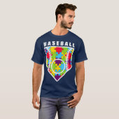 Autisme Awareness Baseball T-shirt (Voorkant volledig)