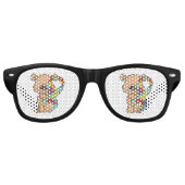 Autisme Awareness Beer Retro Zonnebril (Voorkant)