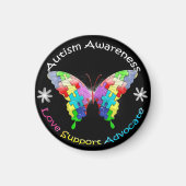 Autisme Awareness Butterfly Magneet (Voorkant)