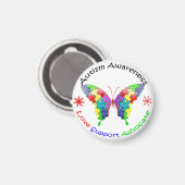 Autisme Awareness Butterfly Magneet (Voorkant / Achterkant)