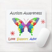 Autisme Awareness Butterfly Muismat (Met muis)