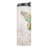 Autisme Awareness Butterfly Ribbon Thermosbeker (Gedraaid links)