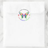 Autisme Awareness Butterfly Ronde Sticker (Tas)
