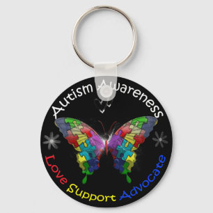 Autisme Awareness Butterfly Sleutelhanger
