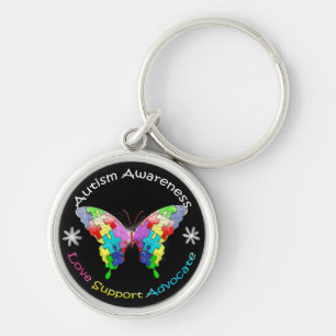Autisme Awareness Butterfly Sleutelhanger