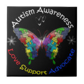 Autisme Awareness Butterfly Tegeltje (Voorkant)