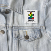 Autisme Awareness Button. Autisme. Autisme Button. Vierkante Button 5,1 Cm (In situ)