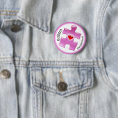 Autisme Awareness Button - Roze (In situ)