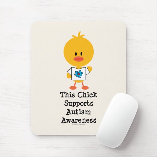 Autisme Awareness Chick Mousepad Muismat (Met muis)