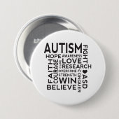 Autisme Awareness Collage Ronde Button 7,6 Cm (Voorkant /achterkant)