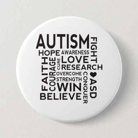 Autisme Awareness Collage Ronde Button 7,6 Cm (Voorkant)