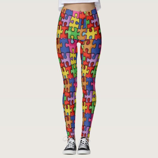 Autisme Awareness Custom Leggings (Voorkant)