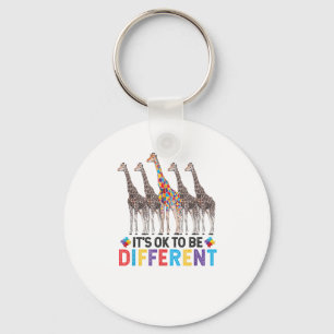 Autisme Awareness Cute Giraffe Animal Het is oké o Sleutelhanger