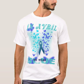 Autisme Awareness Day, in april Draag we Blu T-shi T-shirt