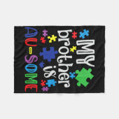 Autisme Awareness Day My Brother is Geweldige zust Fleece Deken (Voorkant (Horizontaal))