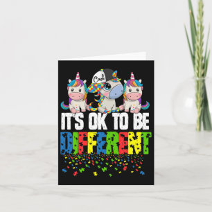Autisme Awareness Day Unicorn Gift Kaart