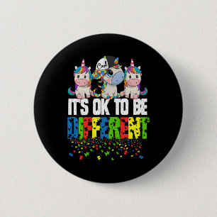 Autisme Awareness Day Unicorn Gift Ronde Button 5,7 Cm
