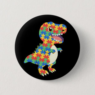 Autisme Awareness Dinosaurs Ronde Button 5,7 Cm