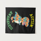 Autisme Awareness Dinosaurs Wandkleed (Voorkant (horizontaal))