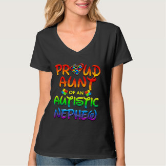 Autisme Awareness Family Proud tante Autistic Nep T-shirt
