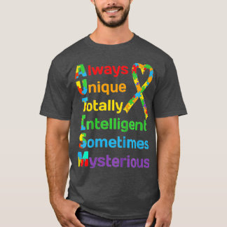 Autisme Awareness for Proud Mam Dad Support Autist T-shirt