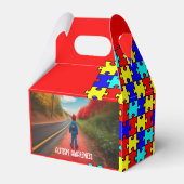 Autisme Awareness Gable Favor Box Bedankdoosjes (Achterkant)