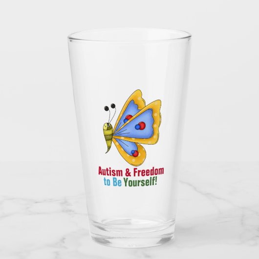 Autisme Awareness Glass Glas (Voorkant)