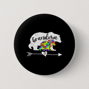 Autisme Awareness Grandma Beer Support Autistic Ad Ronde Button 5,7 Cm