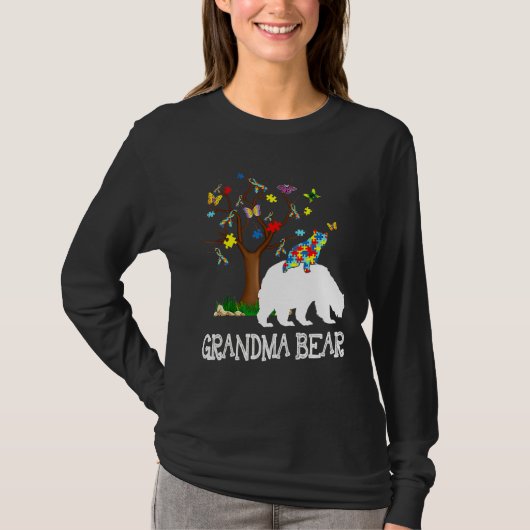 Autisme Awareness Grandma Beer Support Autistic Ad T-shirt (Voorkant)
