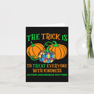 Autisme Awareness Halloween Herfst Oktober Puzzle Kaart