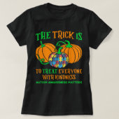 Autisme Awareness Halloween Herfst Oktober Puzzle T-shirt (Design voorkant)