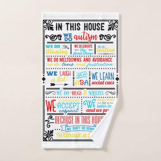 Autisme Awareness Hand Towel Handdoek (Handdoek)
